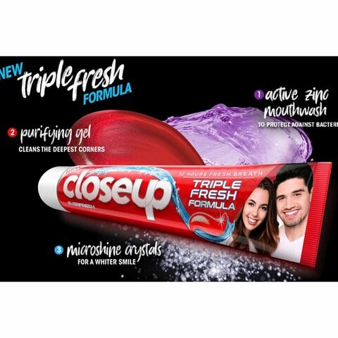 Closeup Triple Fresh Formula Gel Toothpaste Eucalyptus Freeze 120ml