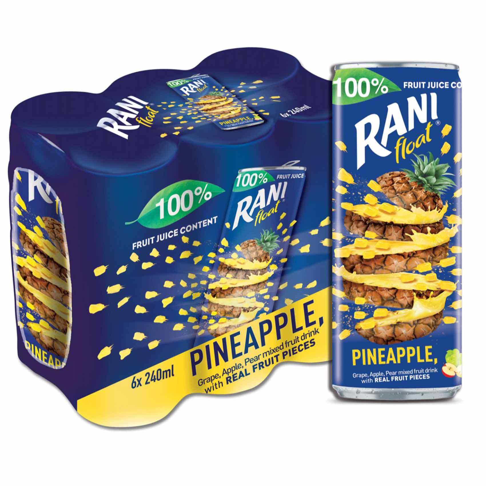 Buy Rani Float Pineapple Juice Drink 240mlx6 Online Shop Beverages on