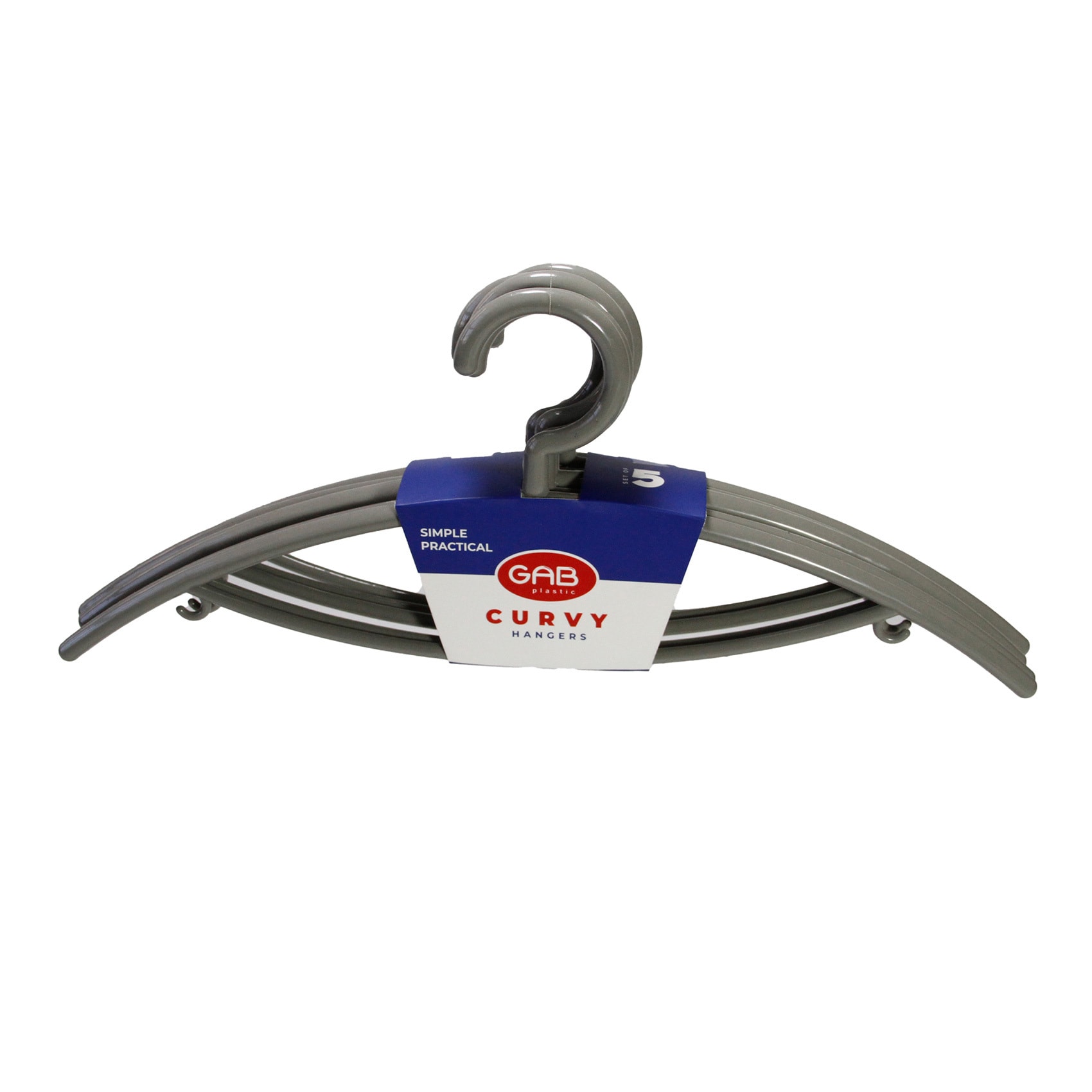 Gab Plastic Set of 3 Heavy Duty Adult Hangers - Available in