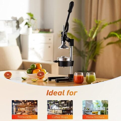 Atraux Commercial Grade Citrus Juicer Hand Press Manual Fruit Juicer Juice Squeezer Citrus Orange Lemon Pomegranate Black, Assorted