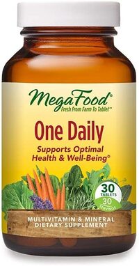 Megafood, One Daily, Supports Optimal Health And Wellbeing, Multivitamin And Mineral Supplement, Gluten Free, Vegetarian, 30 Tablets