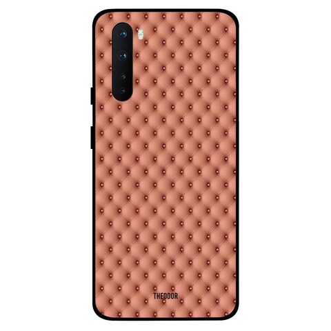 Theodor OnePlus Nord Case Cover Brown Tufted Flexible Silicone Cover