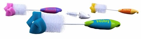 Buy Nuby Sponge tipped Bottle and Nipple Brush in UAE