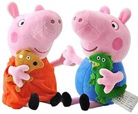 Generic - 2 Pcs Peppa Pig George Pig 22Cm Plush Toys For Kids Girls Baby Birthday Party Animal Plush Toys Gifts