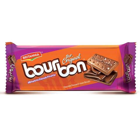 Britannia Bourbon Chocolate Flavoured Cream Biscuits 100g
