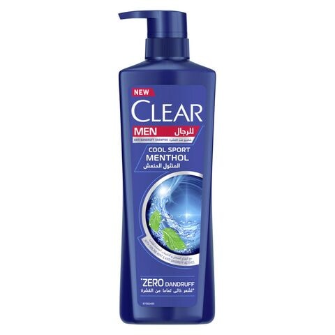 Buy Clear Men's Cool Sport Menthol Anti-Dandruff Shampoo Blue 700ml ...