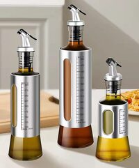 oil dispenser, stainless steel glass oil and vinegar dispenser ,soy sauce &amp; cooking oil&hellip;500ML(1PC.)