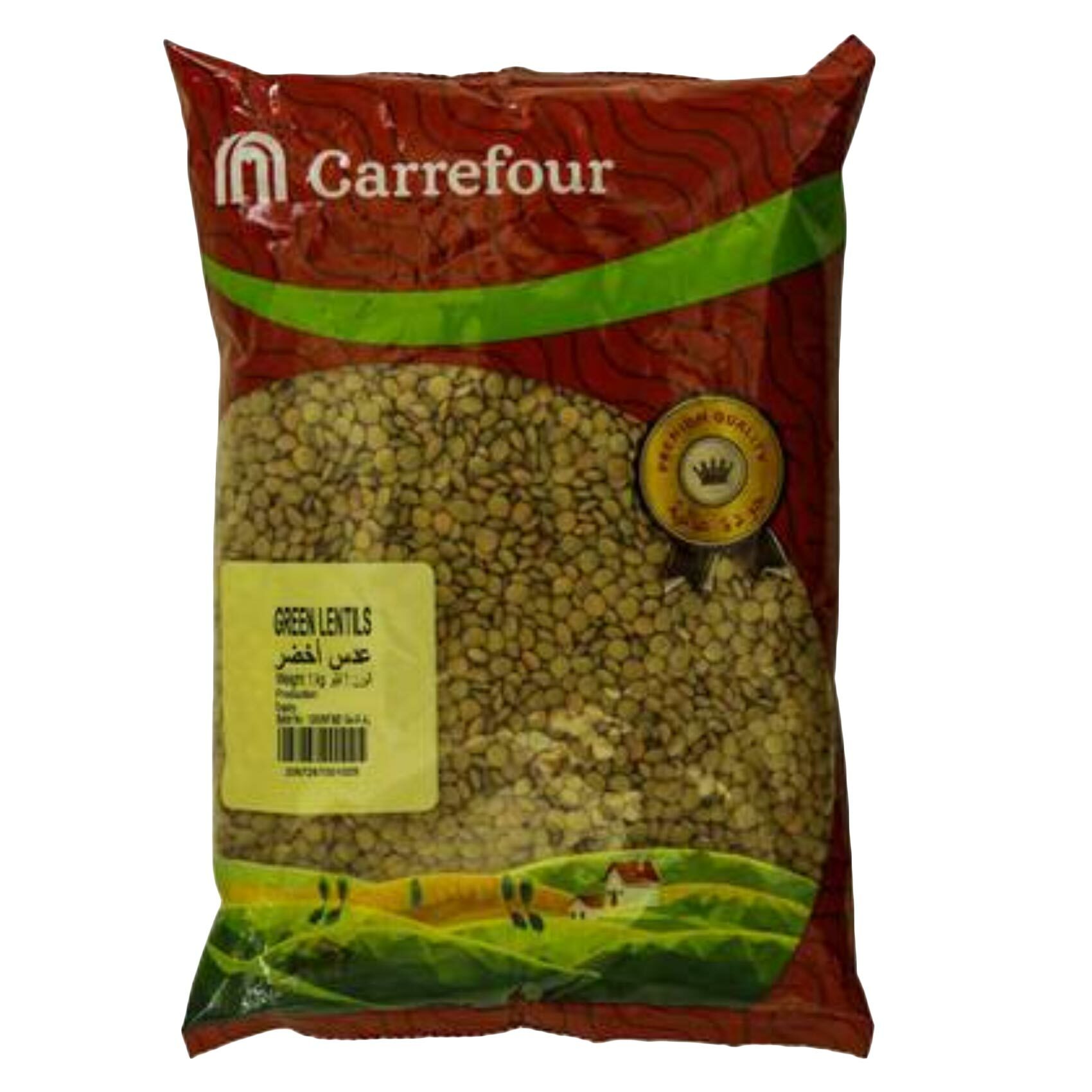 Buy Carrefour Green Whole Lentil 1kg Online - Shop Food Cupboard on ...