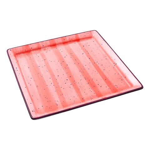 HP Decorative Square Plate Red 30x30cm