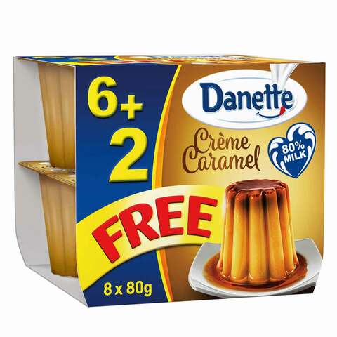 Danette Cream Caramel Dessert 80g Pack of 8