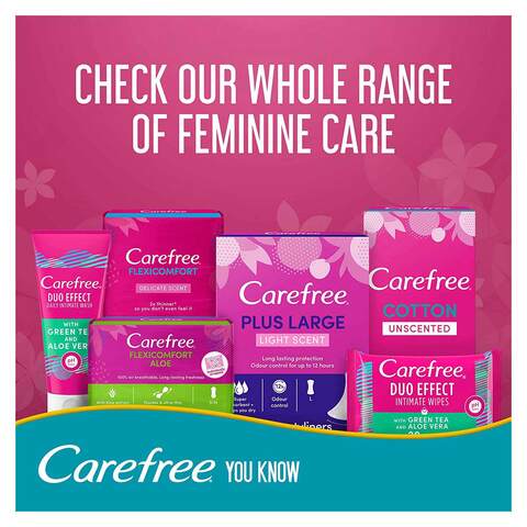 Carefree Daily Panty Liners - Maxi Size - Fresh Scent - 20 Pads
