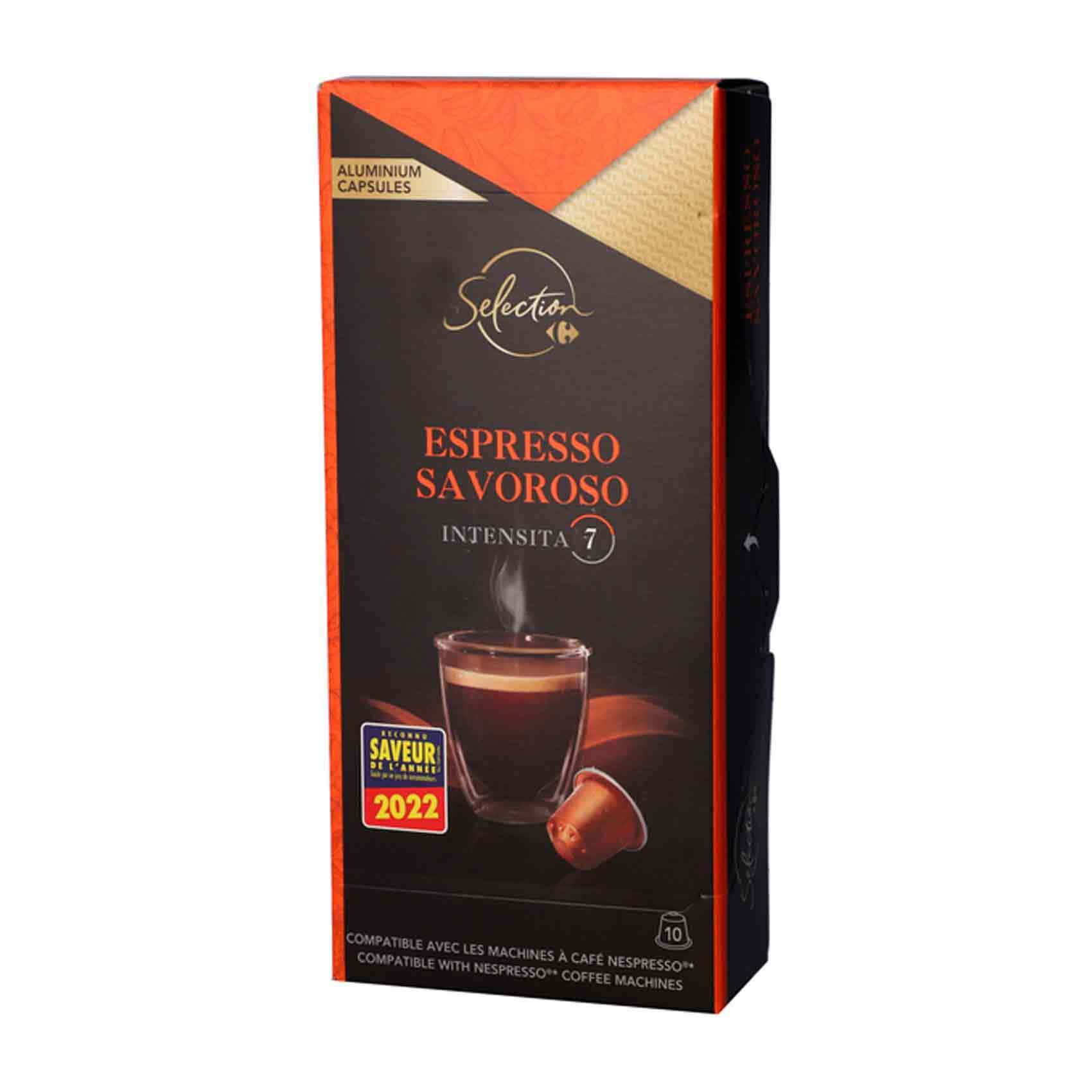Buy Carrefour Selection Espresso Savoroso Capsules, Intensity7, 10Capsules  Online - Shop Beverages on Carrefour Saudi Arabia