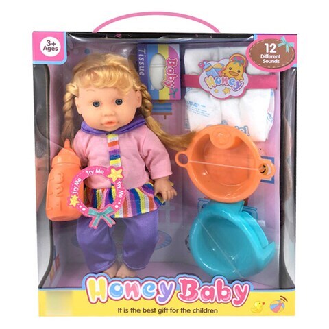 Buy Honey Baby Doll With Accessories Multicolour 14inch Online - Shop Toys  & Outdoor on Carrefour UAE