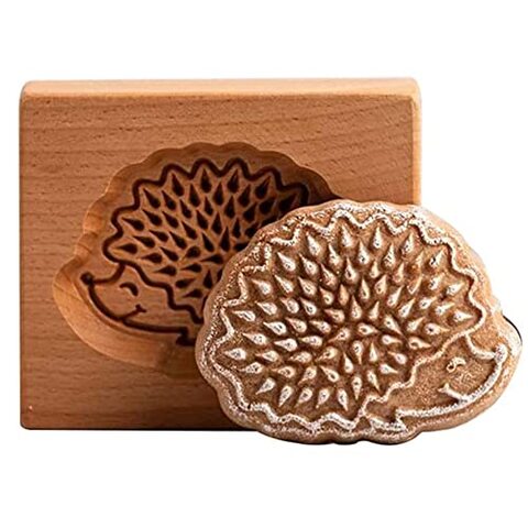 Generic Carved Wooden Cookie Molds, Wooden Cookie Biscuit Mold Baking Cookie Mold Wooden Carved Mold Cookie Cutter Embossing Mold, Diy Shapes Cookie Stamp, Gingerbread Mold, Pine Cone Mold (A, 1)