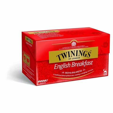 أكياس الشاي الأسود للإفطار الإنجليزي  من توينجيز - 25 فتلة