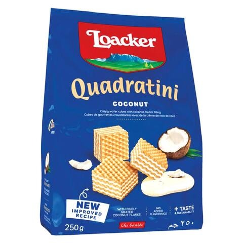 Loacker Quadratini Coconut Wafers 250g