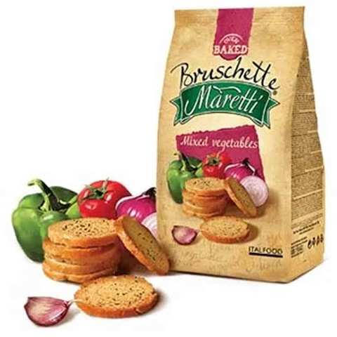 Maretti Bruschette Mixed Vegetables Flavor 70 Gram