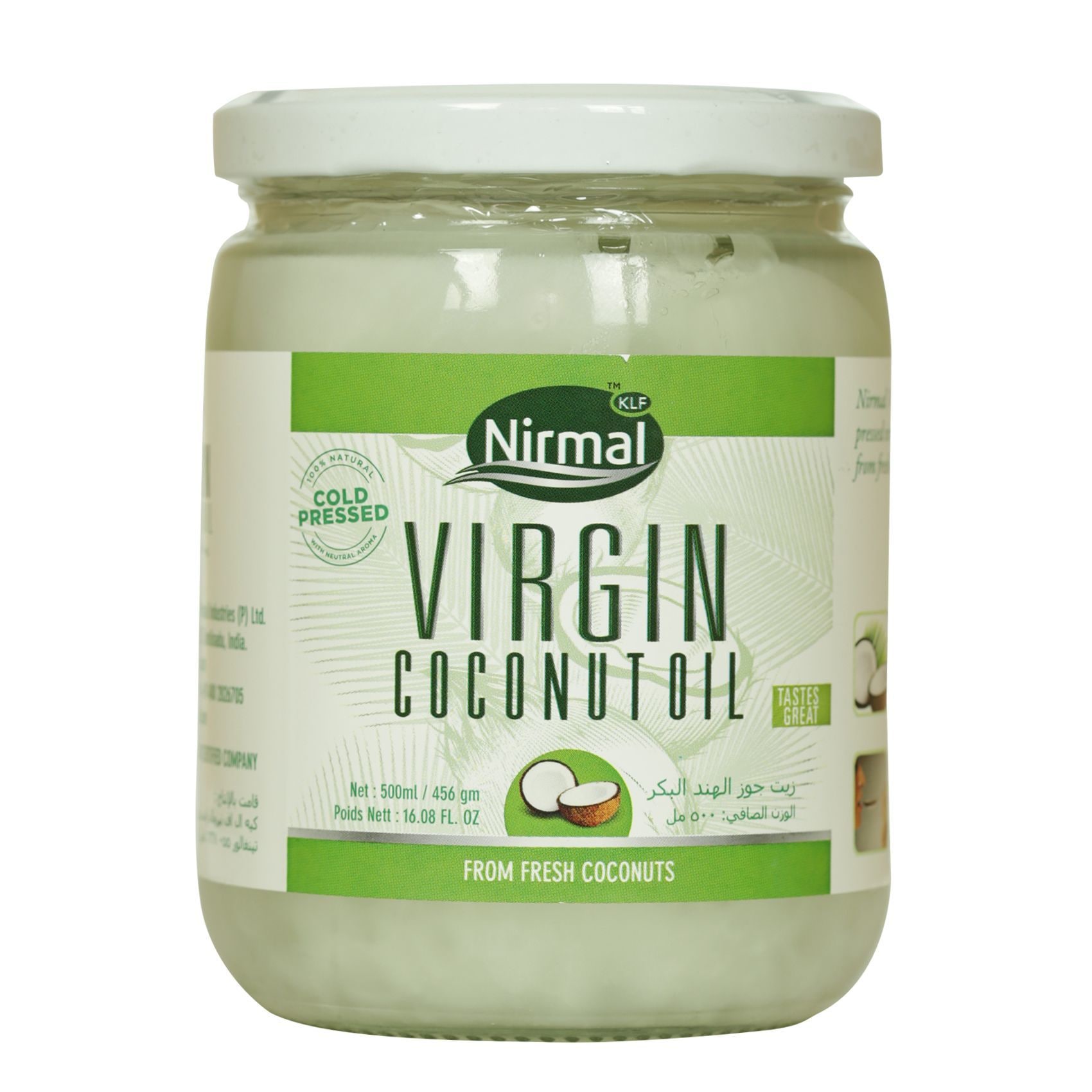 Buy Nirmal Virgin Coconut Oil 500ml Online Shop Food Cupboard on