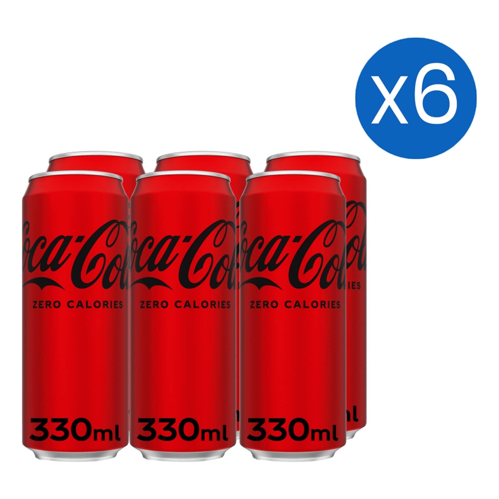 Buy Coca-Cola Zero Calories Carbonated Soft Drink Can 330ml Pack