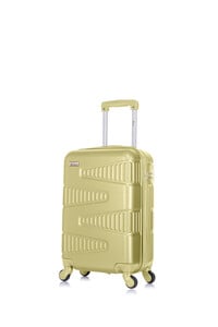 Senator Hard Case Cabin Suitcase Luggage Trolley For Unisex ABS Lightweight Travel Bag with 4 Spinner Wheels KH1075 Tea Green