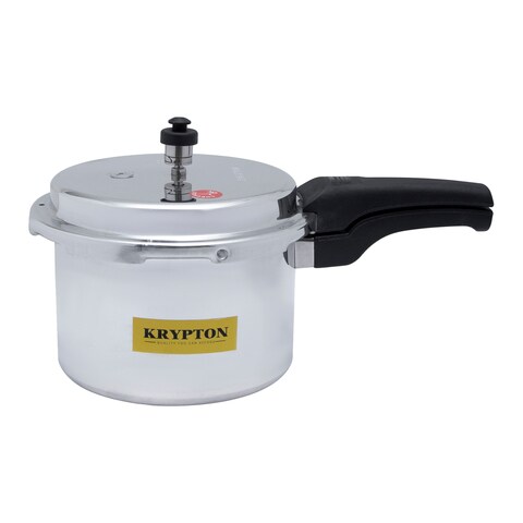 Krypton 3L Induction Base Pressure Cooker - Lightweight &amp; Durable Cooker With Lid, Cool Touch Handle And Safety Valves, Evenly Heating Base, Perfect For Rice, Meat, Veggies &amp; More