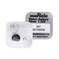 Murata 397 (SR726SW) 1.55V Silver Oxide 0% Hg Mercury Free Battery For Watches - 10 Batteries