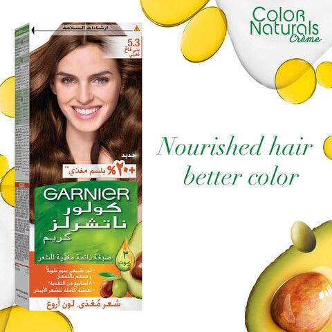 Garnier Colour Naturals Creme Nourishing Permanent Hair Colour 5.3 Light Golden Brown 110ml