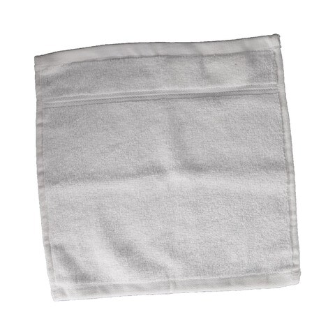 كنزي منشفة للوجه قياس 30x30 سم لون أبيض