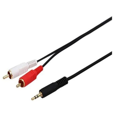 HP AUX 3.5Mm To 2RCA Cable, 1.5M - Black