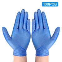 Generic-100pcs/lot Medical Disposable Gloves Latex Cleaning Food Gloves Universal Household Garden Cleaning Gloves Home Cleaning Rubber Blue