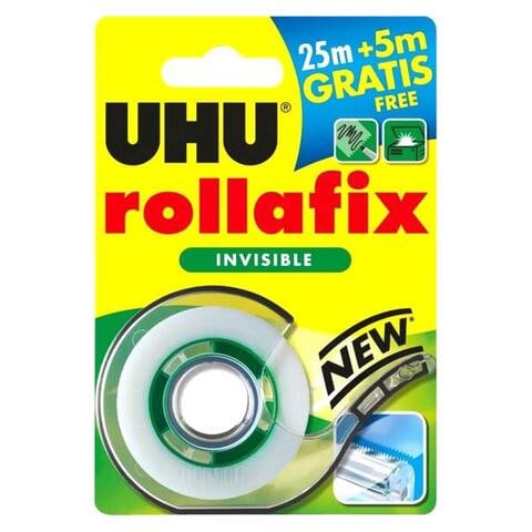 UHU Rollafix Invisible Tape 36380 Clear 30m