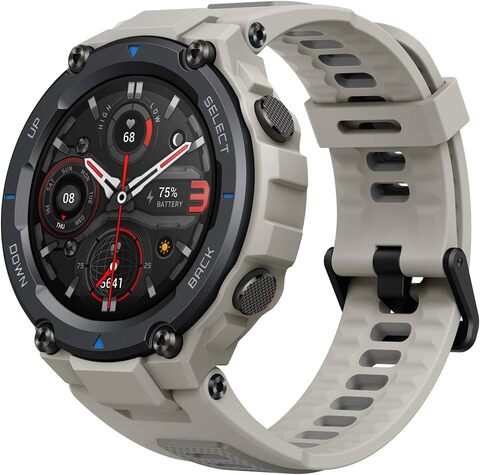  Amazfit T-Rex Smart Watch with GPS, Military Outdoor Sports  Watch for Men,20-Day Battery Life, 1.3'' AMOLED Display,5 ATM Water  Resistant, 14-Sports Modes, Heart Rate Sleep Monitor, Rock Black :  Electronics