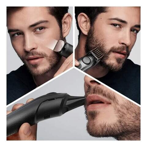 Braun Series 7 Rechargeable Beard And Hair Trimmer With 39 Length Settings With Precision Dial and 7 Attachments BT7350 Black