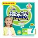 Buy Babyjoy Compressed Diapers Size 7 XXXL Mega Pack 34 Diapers in UAE