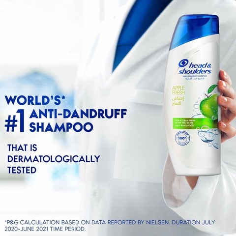 Head &amp; Shoulders Apple Fresh Anti-Dandruff Shampoo for Greasy Hair, 600 ml