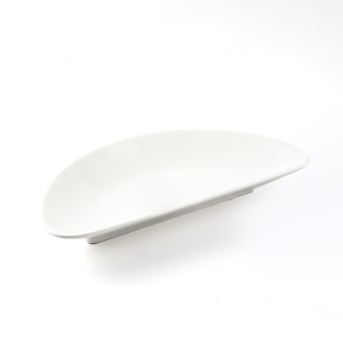 Porceletta Ivory Porcelain Moon Flat Plate 24 cm