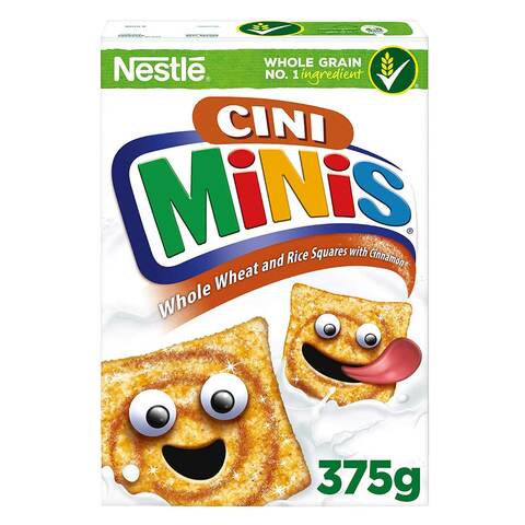 Nestle Cini Minis Whole Wheat Cinnamon Breakfast Cereal 375g