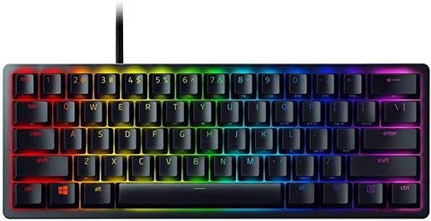 Razer Huntsman Mini Gaming Keyboard: Fastest Keyboard Switches Ever, Purple Switch (Clicky Optical Switches), Chroma RGB Lighting, PBT Keycaps, Onboard Memory, Classic Black - RZ03-03390100-R3M1