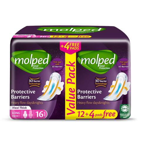 Buy Molped Total Protection - Long - 16 Pads Online - Shop Beauty ...