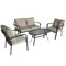Garden Set Metal 4 Seats with Cushion + Table