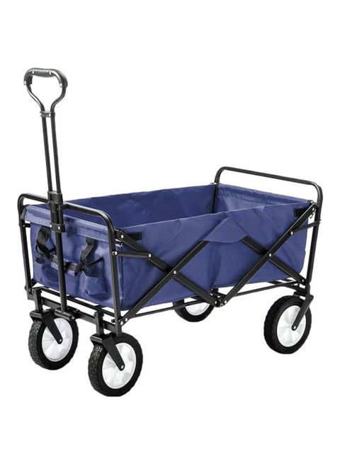 Generic - Foldable Outdoor Garden Cart Blue/Black 90x50x59centimeter
