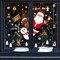 Christmas Window Cling Decals, Christmas Wall Decorations Winter Holiday Xmas Stickers, Celebration Ornament Snowflake Santa Snowman Door Mural for Showcase Winter Party Decorations Art D&eacute;cor