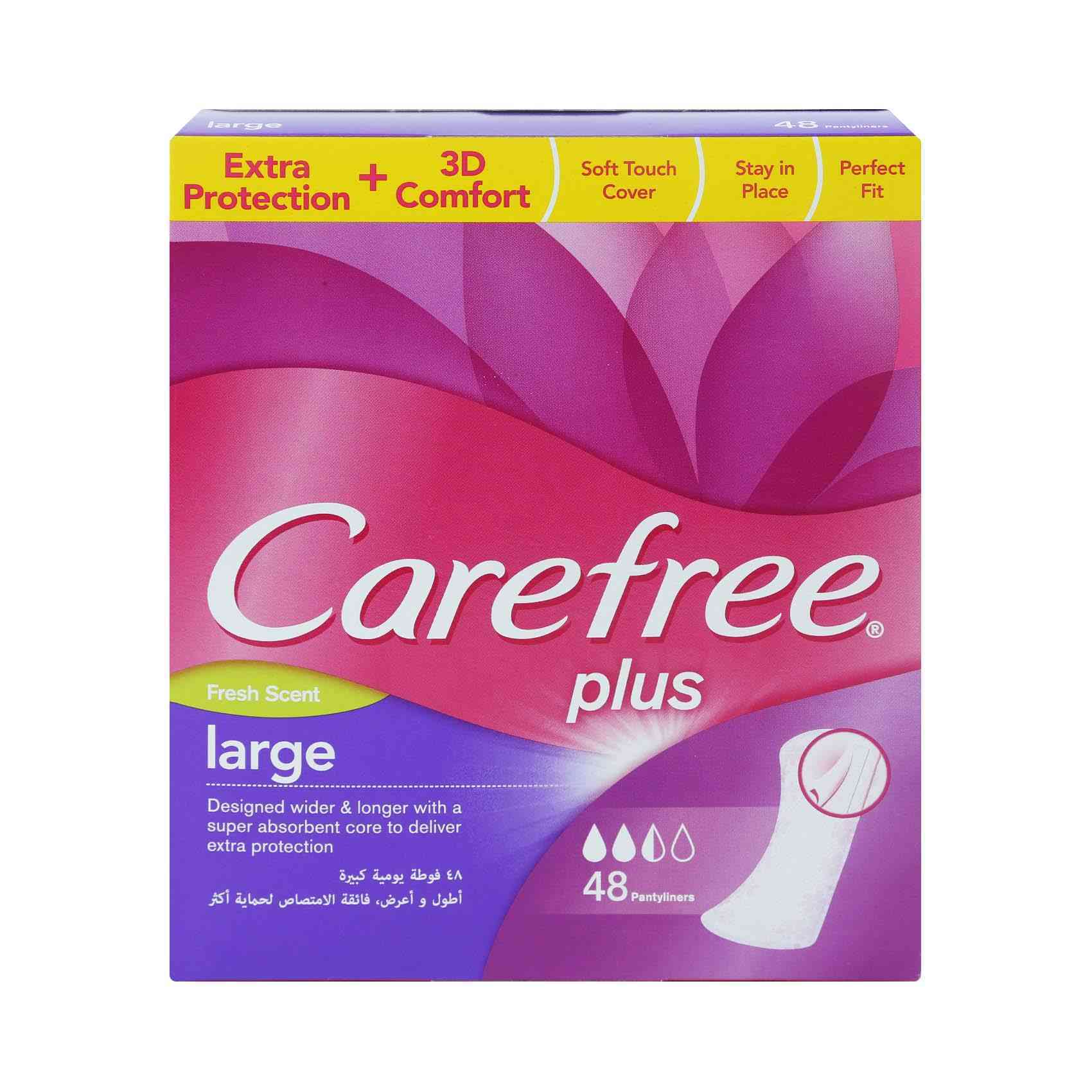 Buy Carefree Panty Liners Large Fresh Scent Pack of 48