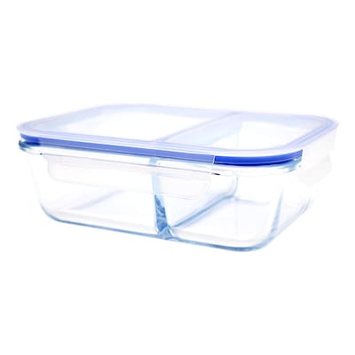 730ml pyrex glass lunchbox with divider