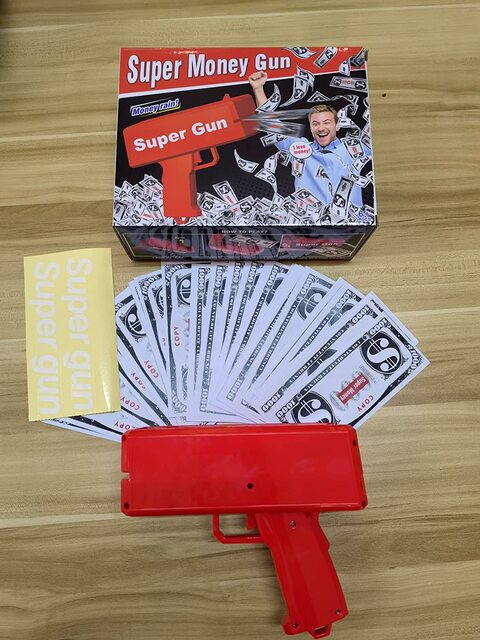 Buy Make It Rain Money Gun Paper Playing Spary Money Toy Gun Prop Money Gun With 100 Pcs Play