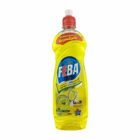 Feba Dishwashing Liquid - Lemon Scent - 520ml