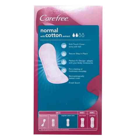 Carefree Panty Liners Breathable Cotton Extract Fresh 20 Pieces