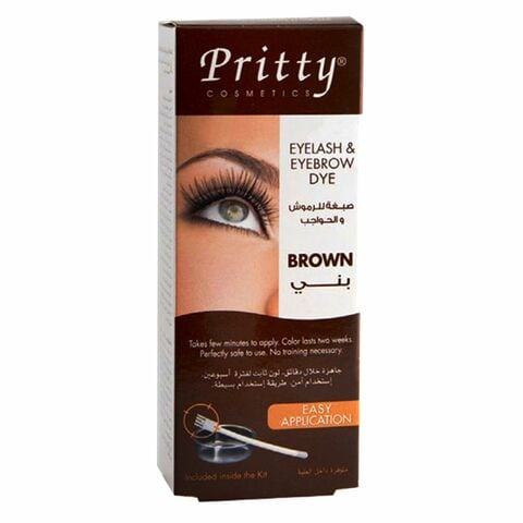 Pritty Cosmetics Eyelash And Eyebrow Dye Kit Brown