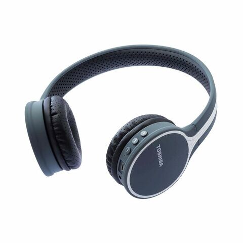 Toshiba Bluetooth On-Ear Headphones With Mic Black RZE-BT180H