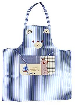 FENFANG Beautiful Fashionable Apron for Children, Dish-washing/Baking/Grilling/Restaurant, Durable &amp; Washable (Assorted) (Pack of 1 Unit).